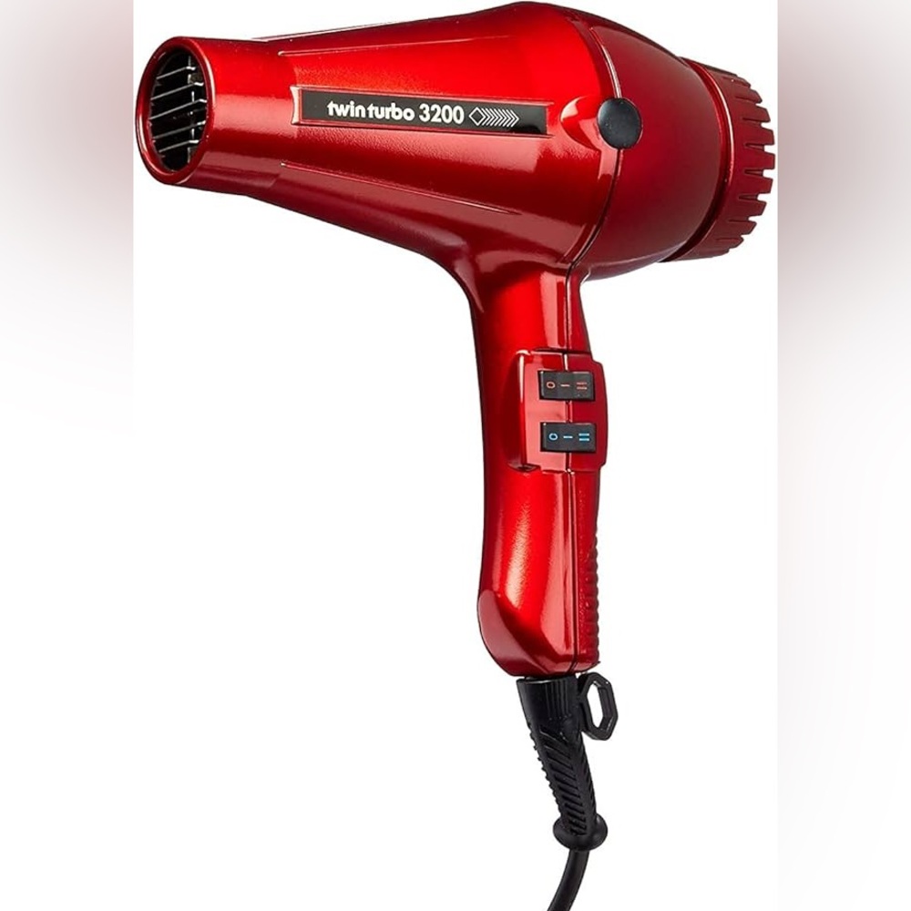 3200 Twin Turbo Professional Red Hair Dryer - Picture 9 of 11